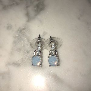 Baby blue dangle earrings